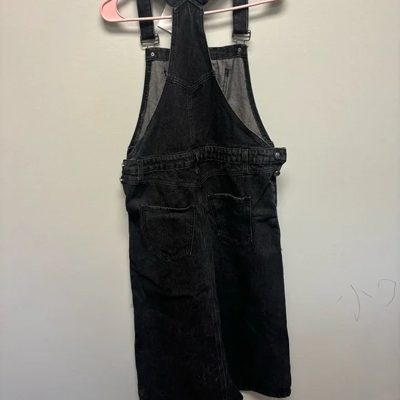 Listicle Black Denim Overall Midi Dress - Picture 7 of 7
